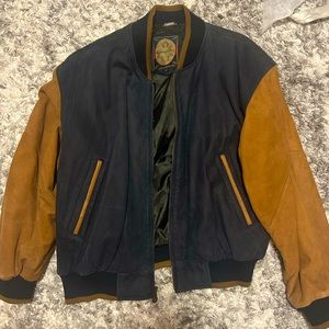 Vintage Members Only Leather Varsity Jacket